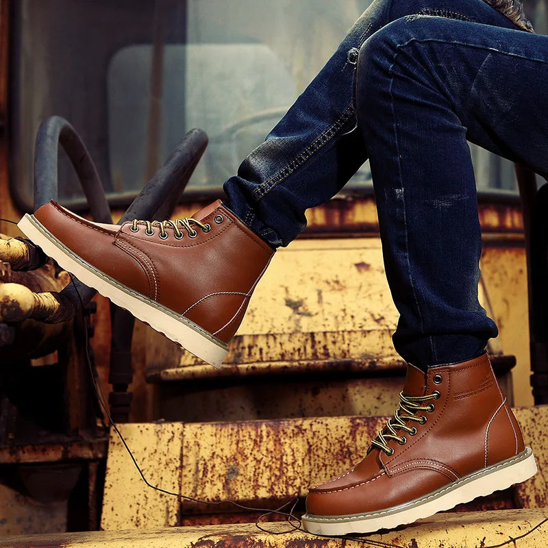 Daring Retro Lace Up Ankle Boots For Men | Andrew
