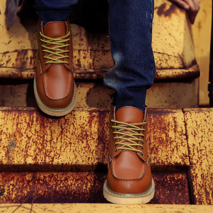 Daring Retro Lace Up Ankle Boots For Men | Andrew