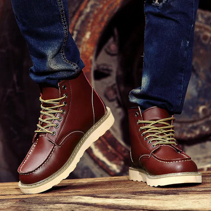 Practical Retro Lace Up Ankle Boots For Men | Corvane