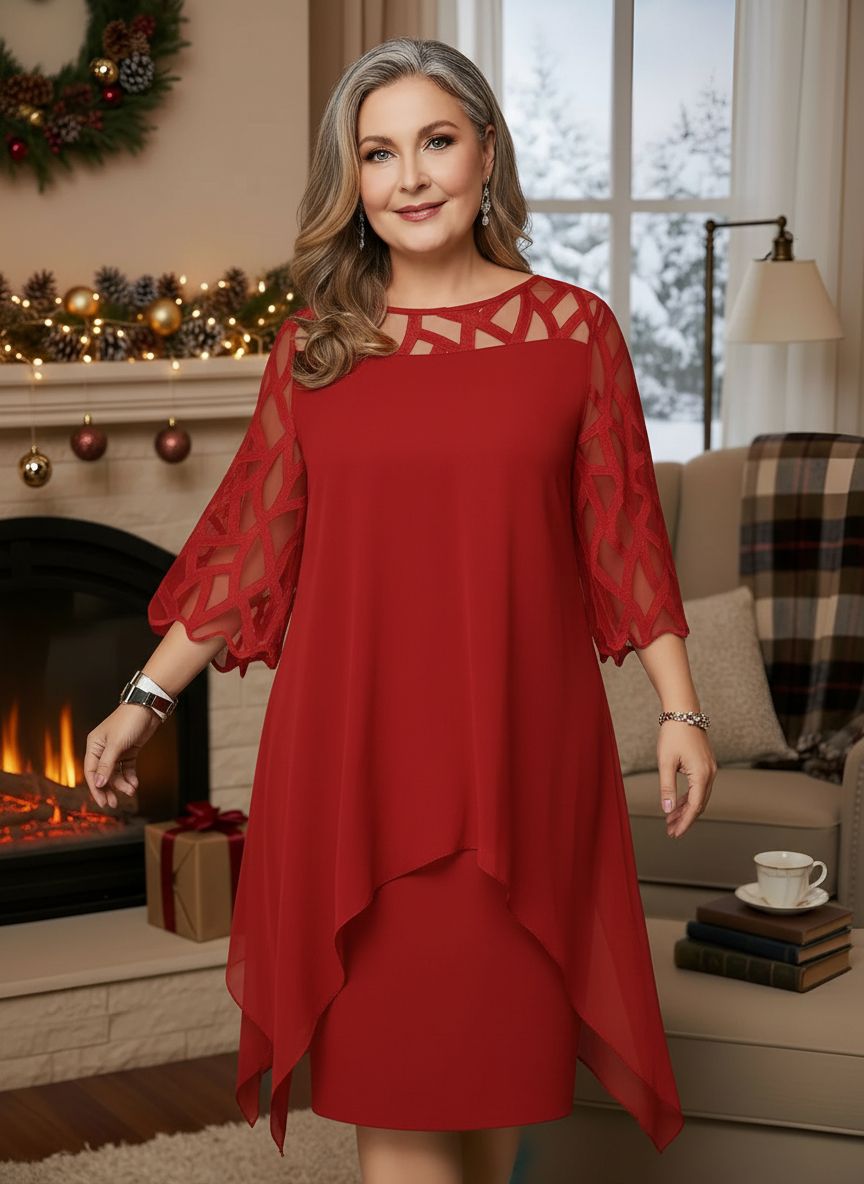 Glittering Elegant lace dress for women | Josephine