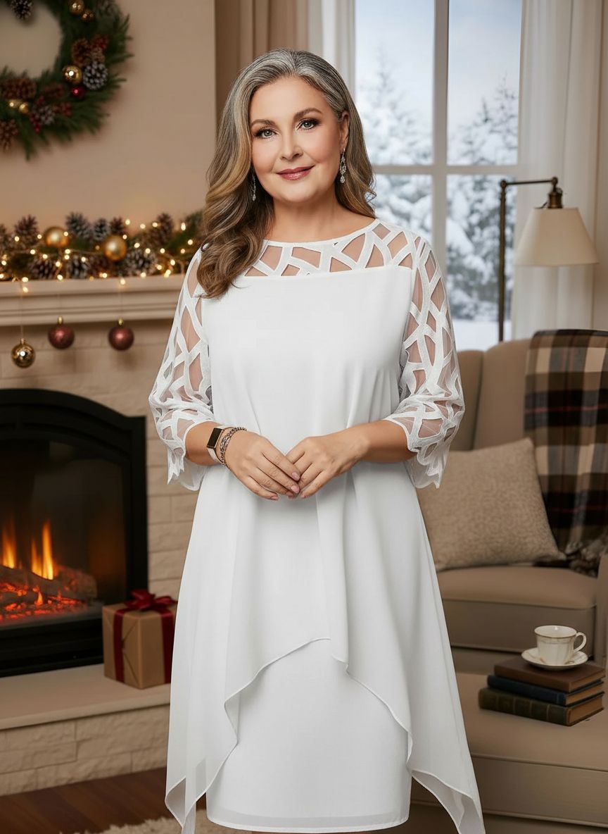 Glittering Elegant lace dress for women | Josephine