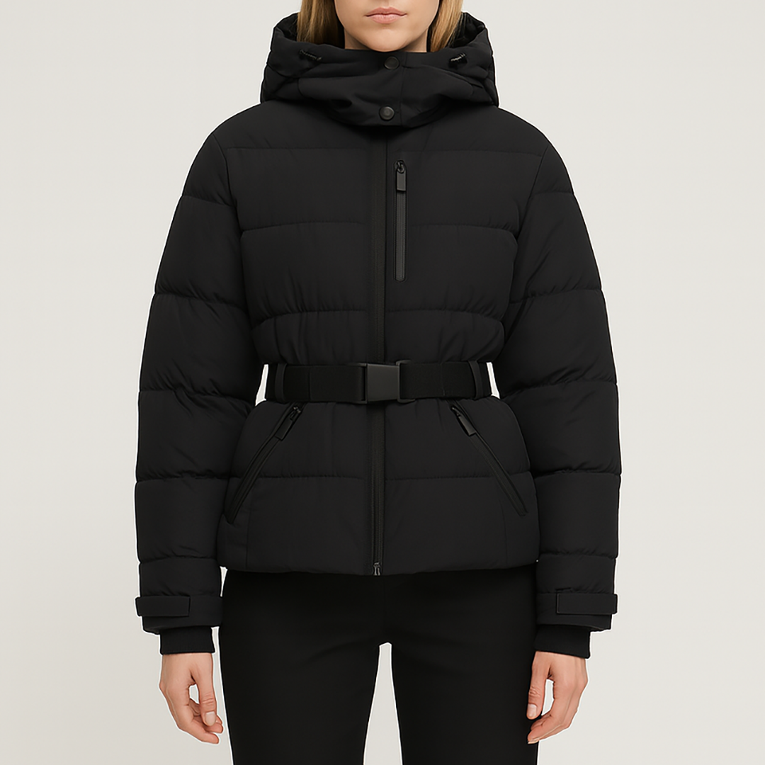 Premium Belted Hooded Quilted Puffer Jacket For Women | Nyrelle