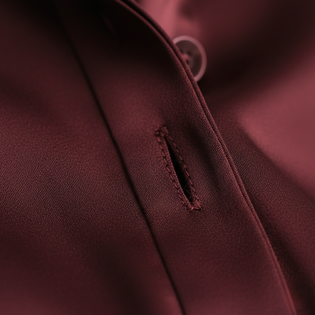 Classic Silky Finish Button Front Blouse For Women | Liorenne