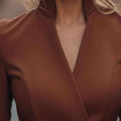 Polished Belted Wrap Style Midi Dress For Women | Dianna