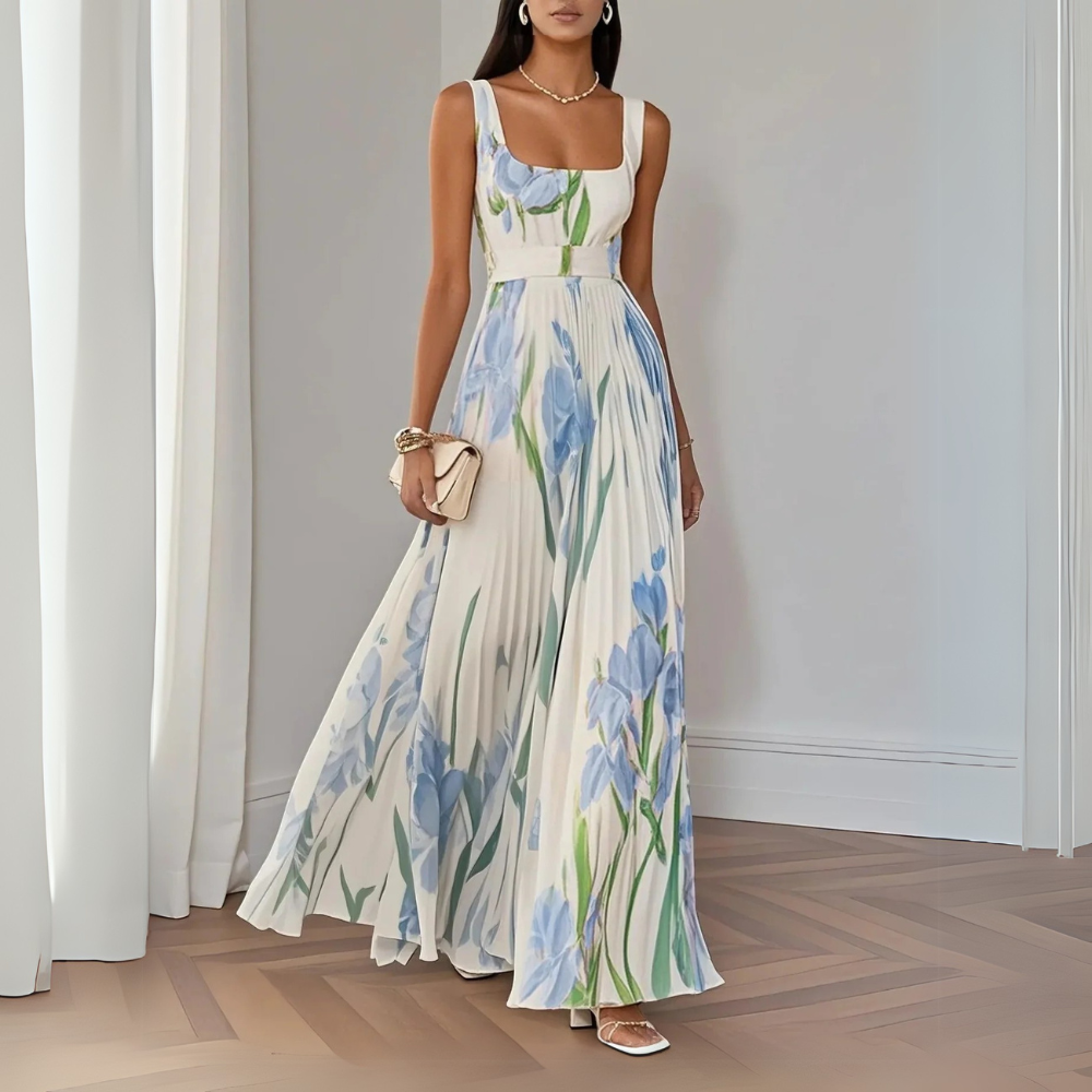 Flexible Floral Print Long Dress For Women | Charlene