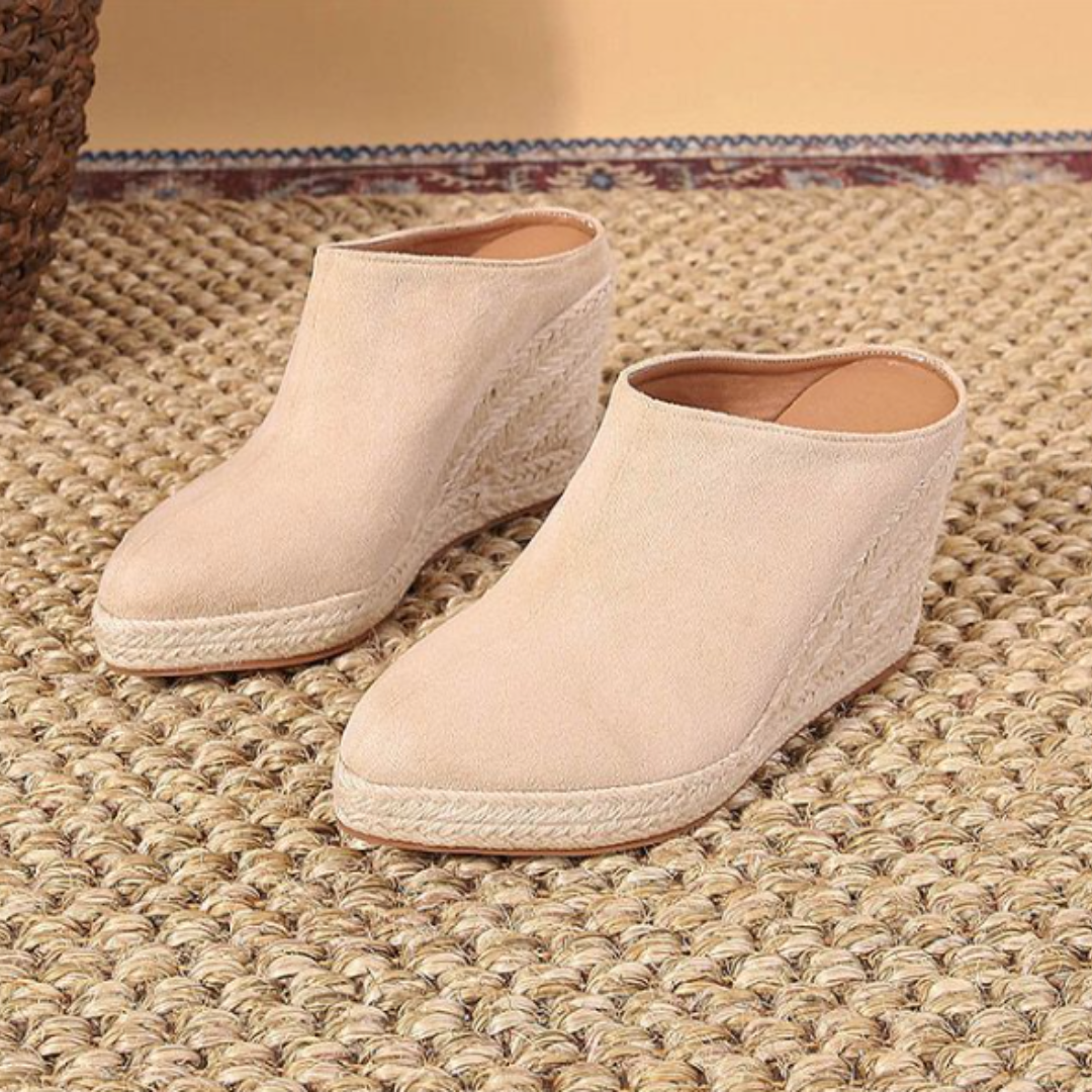 Inviting Classic wedge mules with slip-on design for women | Ismay