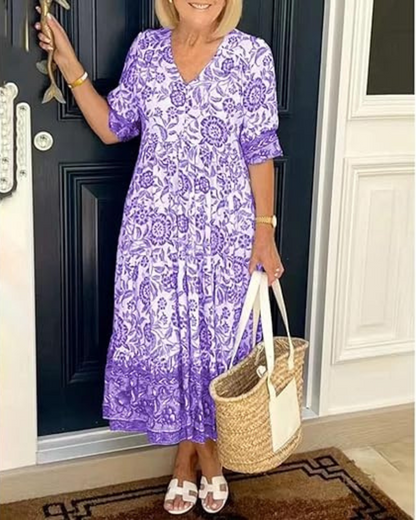 Vivid Bohemian maxi dress for women | Radiance