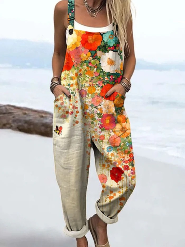 Dainty Floral casual jumpsuit for women | Wildflower Breeze