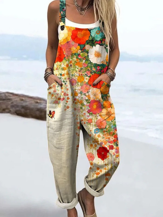 Dainty Floral casual jumpsuit for women | Wildflower Breeze