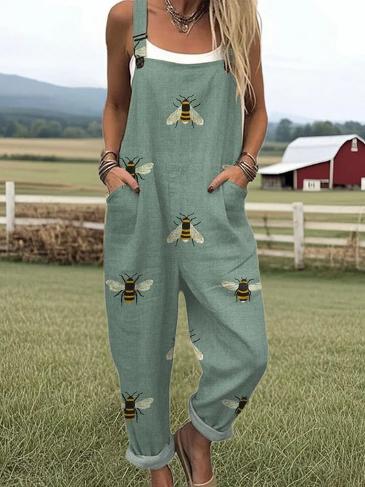 Lustrous Casual printed jumpsuit for women | Garden Whimsy