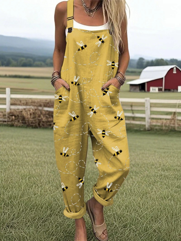 Ethereal Casual printed jumpsuit for women | Honeybee Meadow