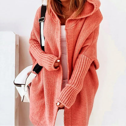 Caring Oversized Hooded Knit Cardigan For Women | Alessandra
