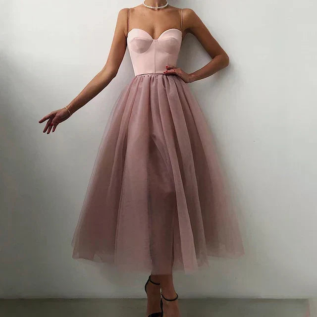 Marylebone Elegant strapless tulle dress for women | Elise