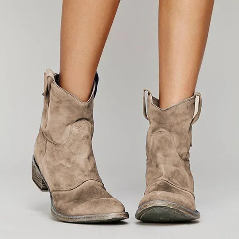 Watchful Vintage Western Ankle Boots For Women | Maribel