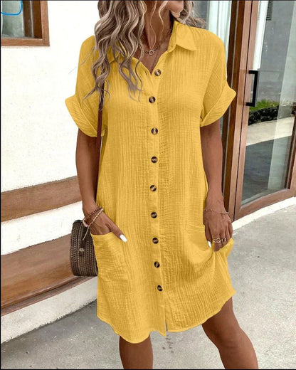 Shimmering Classic polo casual dress for women | Aria