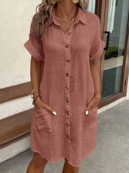 Shimmering Classic polo casual dress for women | Aria