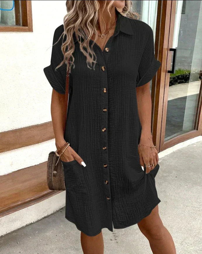Shimmering Classic polo casual dress for women | Aria