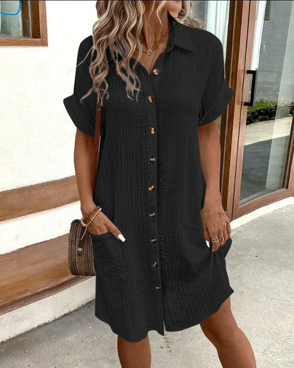 Shimmering Classic polo casual dress for women | Aria