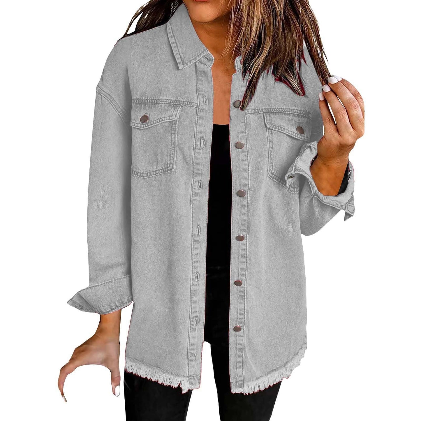 Supreme Relaxed Fit Denim Jacket For Women | Kalinda