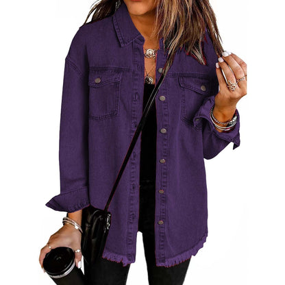 Supreme Relaxed Fit Denim Jacket For Women | Kalinda