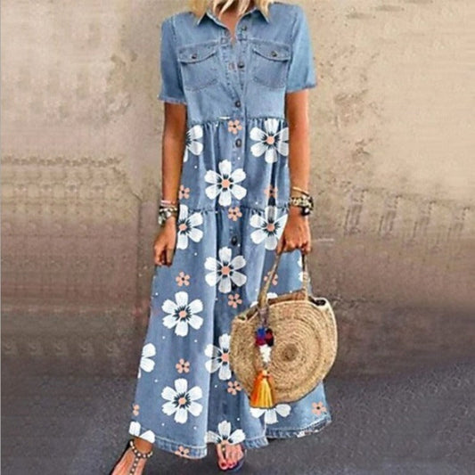 Dedicated Floral shirt dress with button front for women | Kirra