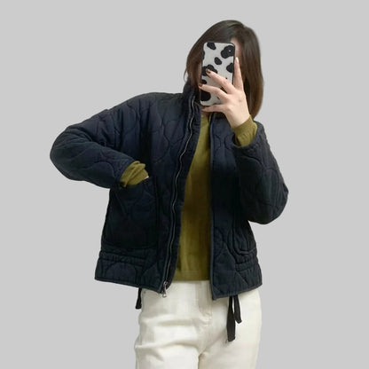 Noble Quilted Zip Front Jacket For Women | Mirelda