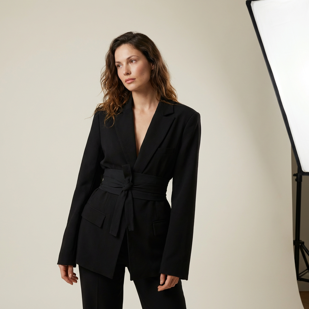 Misty Belted blazer for women | Elodie