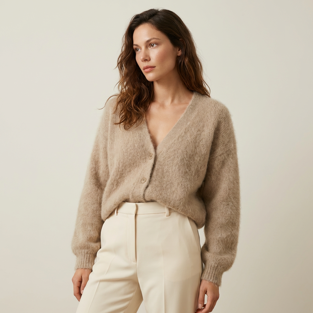 Grinstead Cardigan sweater with refined knit design for women | Amara