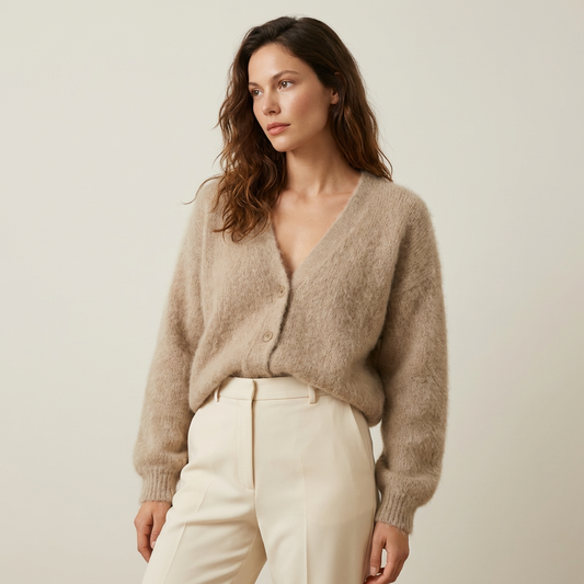 Grinstead Cardigan sweater with refined knit design for women | Amara