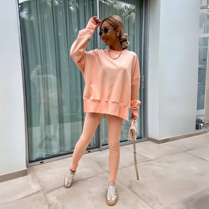 Highland Long Sleeve Sweatshirt And Trousers Set For Women | Naomi