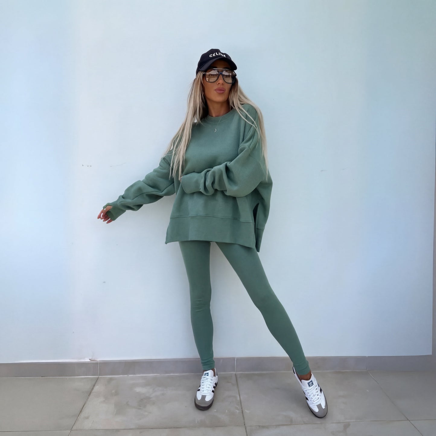 Highland Long Sleeve Sweatshirt And Trousers Set For Women | Naomi