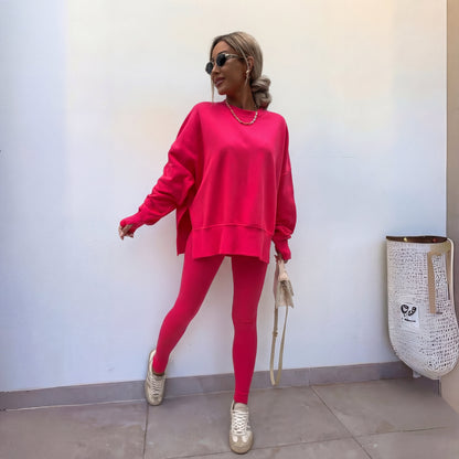 Highland Long Sleeve Sweatshirt And Trousers Set For Women | Naomi