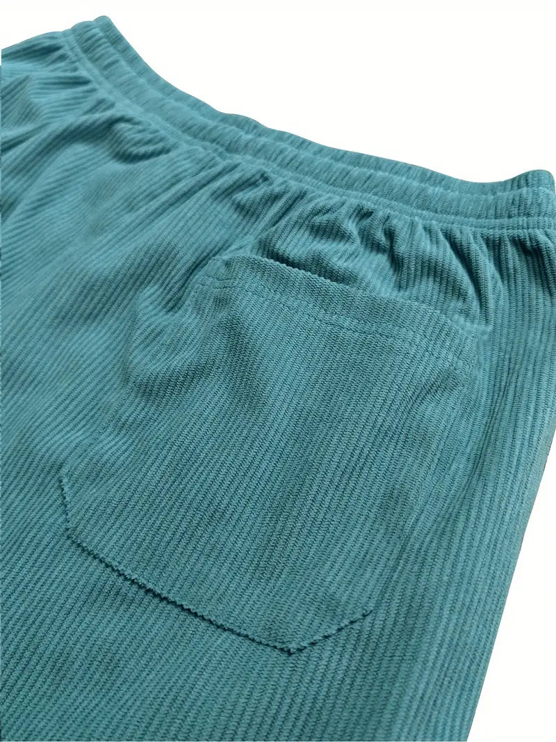 Gold Wide Leg Drawstring Trousers for Women | Elodie