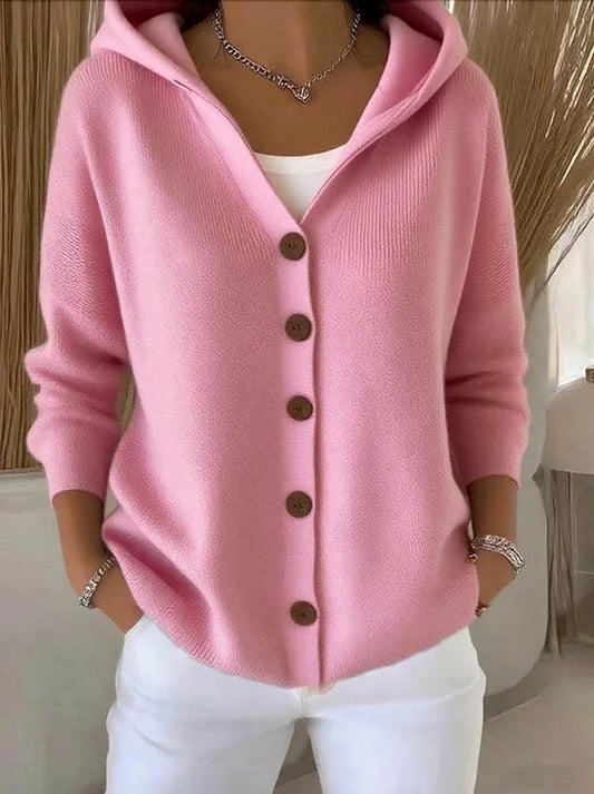Enduring Hooded Button Cardigan for Women | Elowen