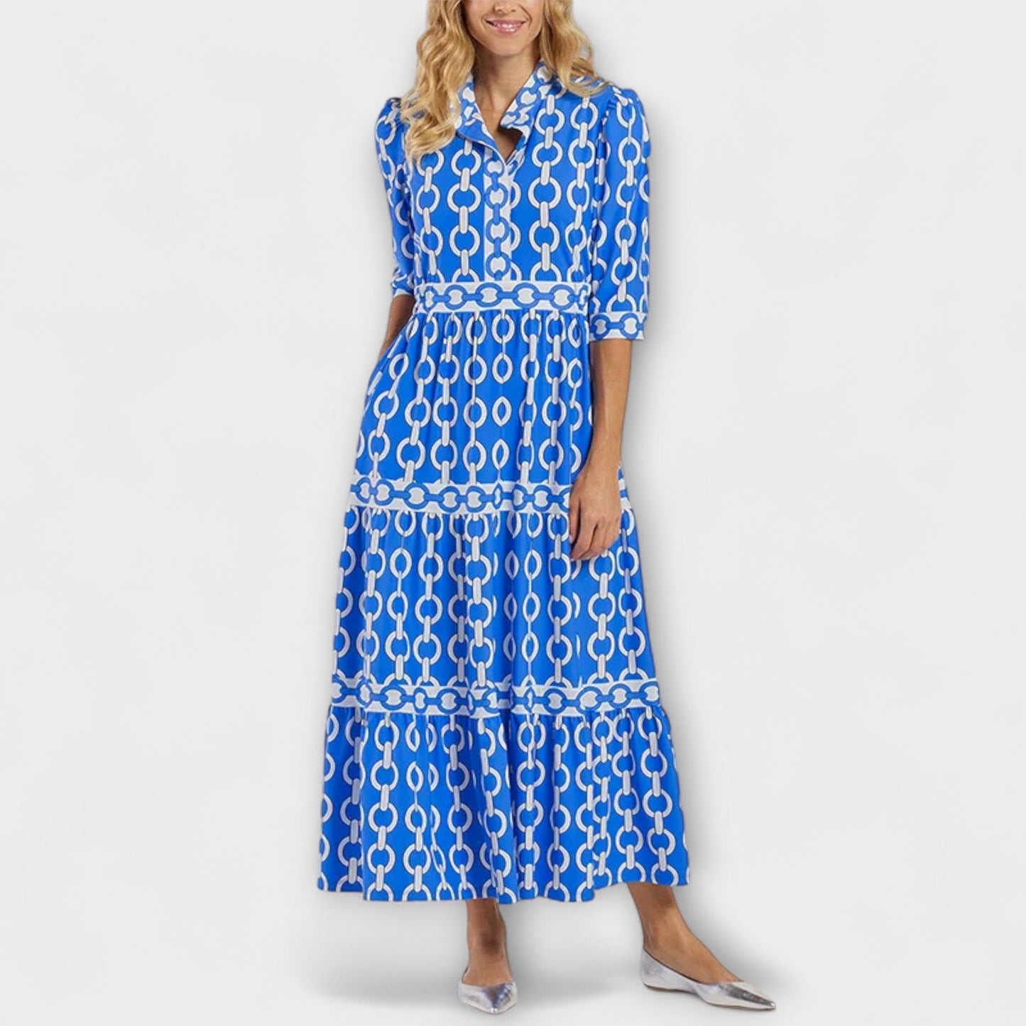 Steadfast Midi dress with chain pattern for women | Juliette