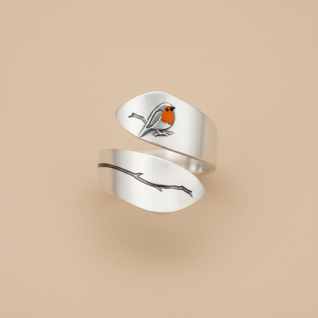 Reflective Bird earrings with robin-inspired design for women | Robinelle