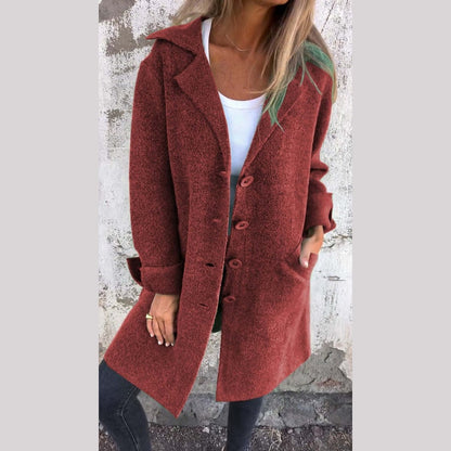 Fashionable Casual Long Button Coat For Women | Arlena