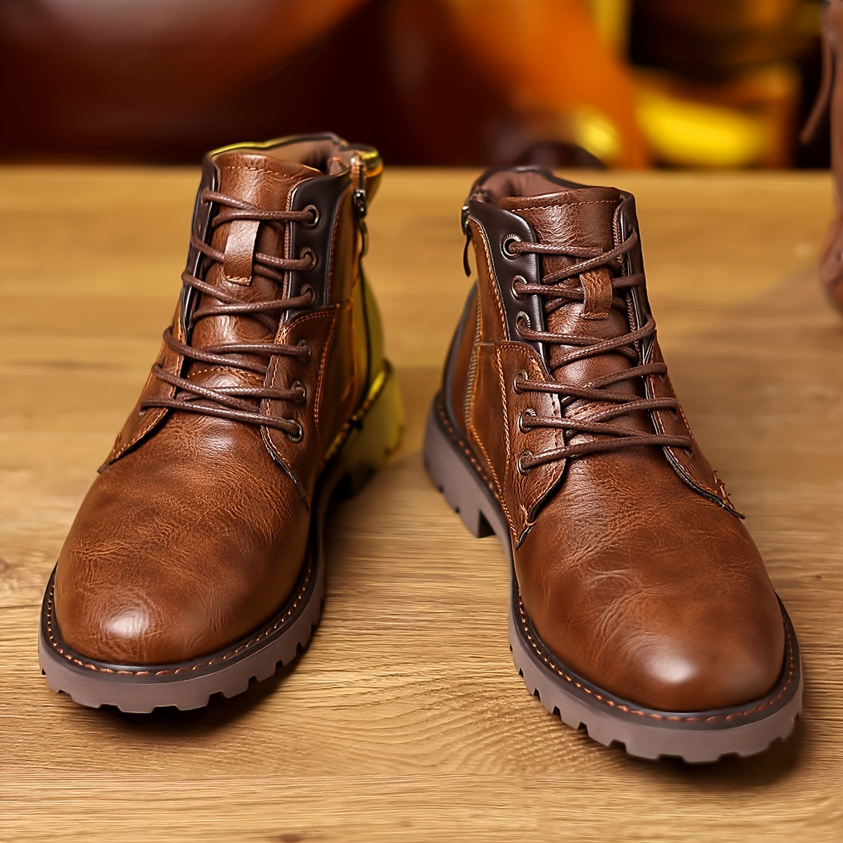 Welcoming Vintage lace-up boots with timeless silhouette for men | Daniel