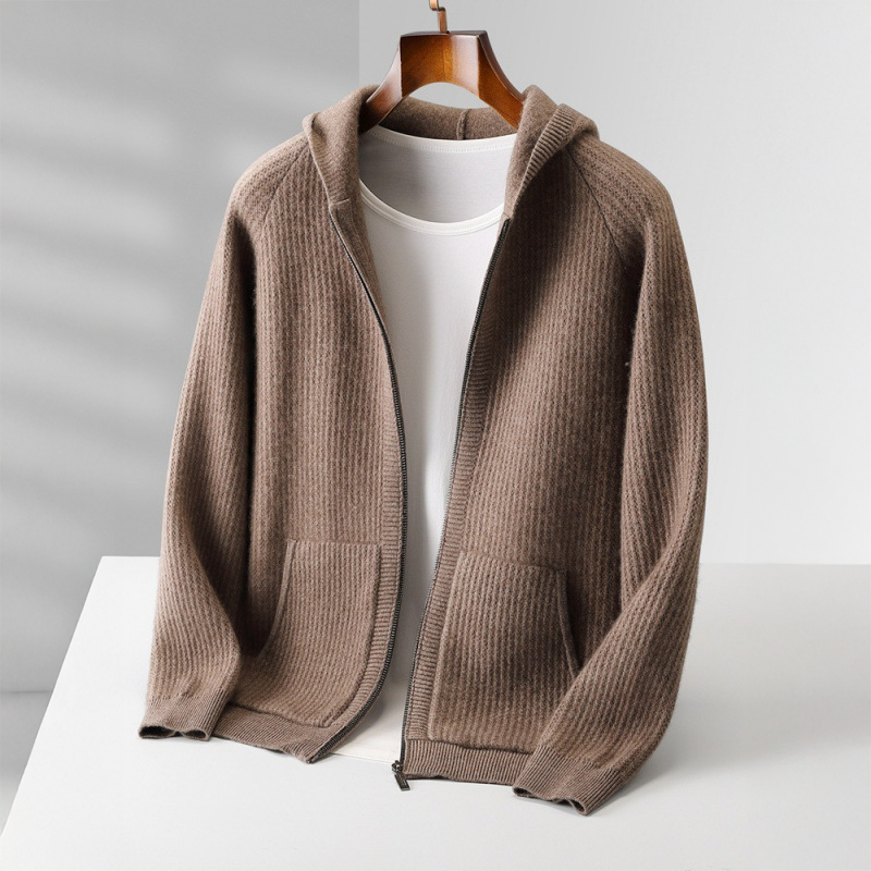 Gentle Refined Zip Hoodie for Men | Matteo
