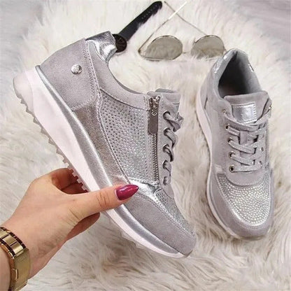 Relaxed Zip-up comfort sneakers for women | Gavriel