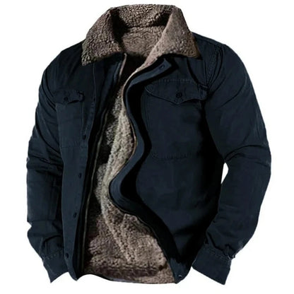 Linen Warm sherpa-lined jacket for men | Logan