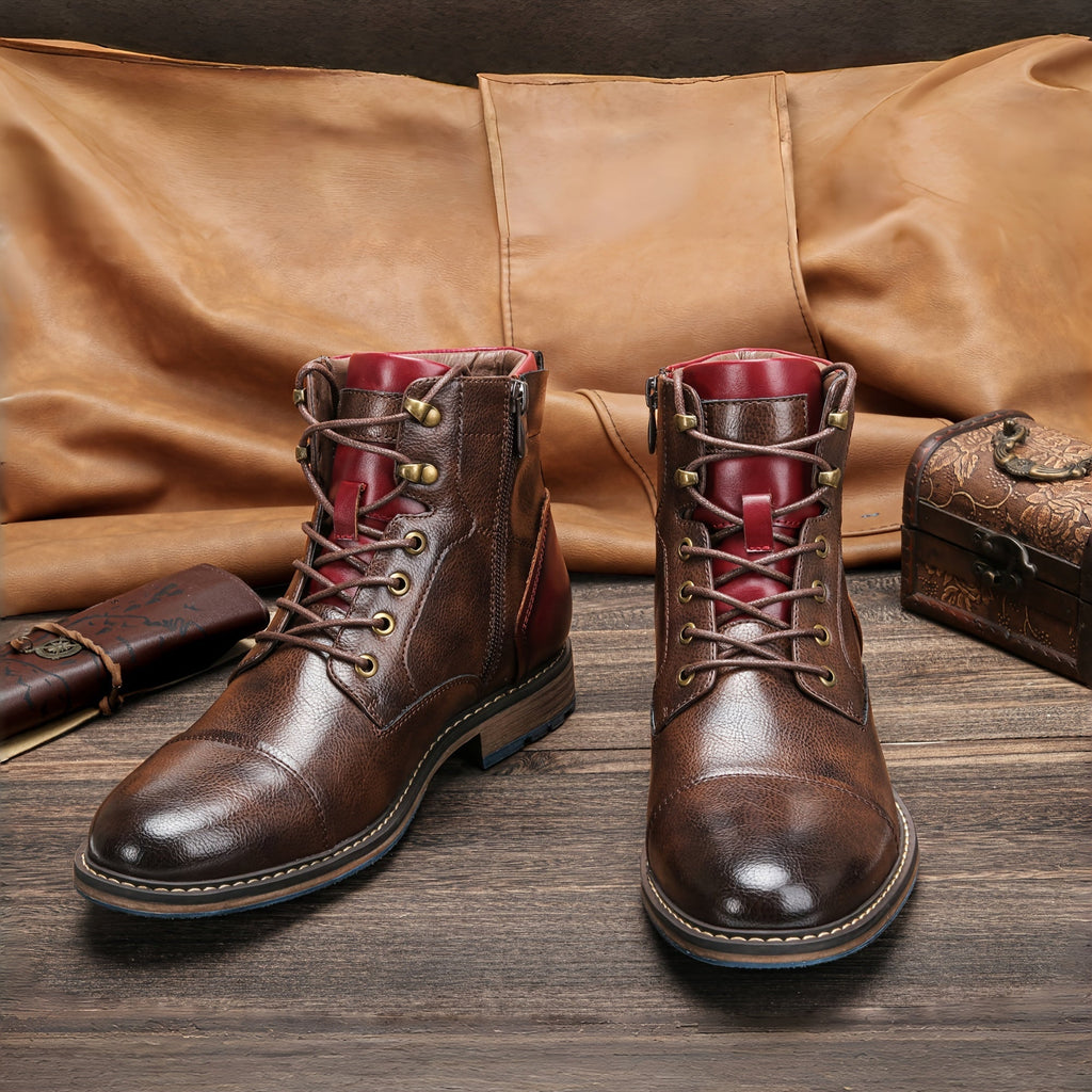 Adaptable Heritage Brogue Lace Up Boots For Men | Drew