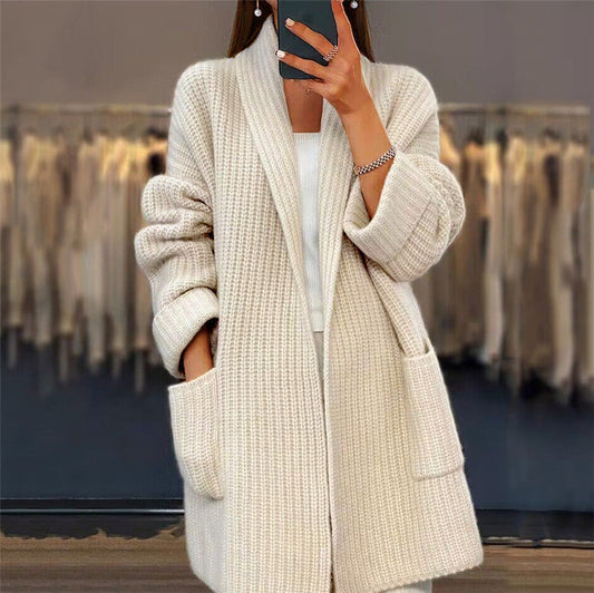 Spellbinding Oversized Open Front Cardigan For Women | Elowara