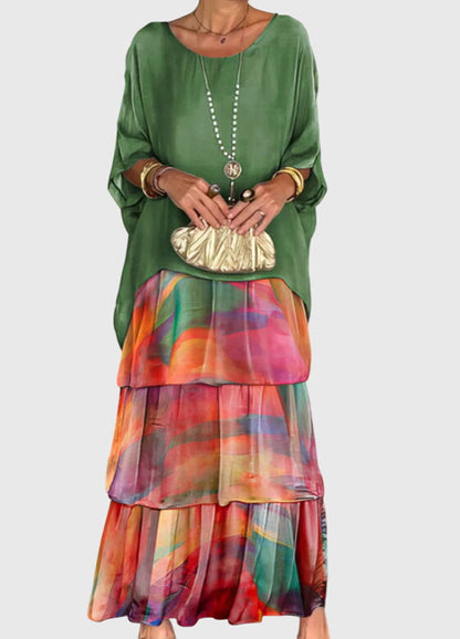 Happy Long flowing elegant dress for women | Clara