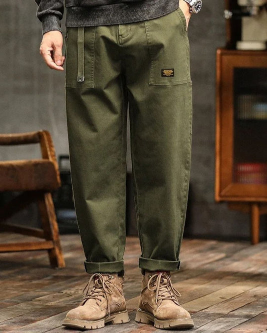 Still Vintage Straight-Leg Cargo Trousers For Men | Harrison