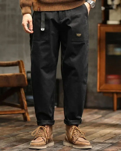 Still Vintage Straight-Leg Cargo Trousers For Men | Harrison