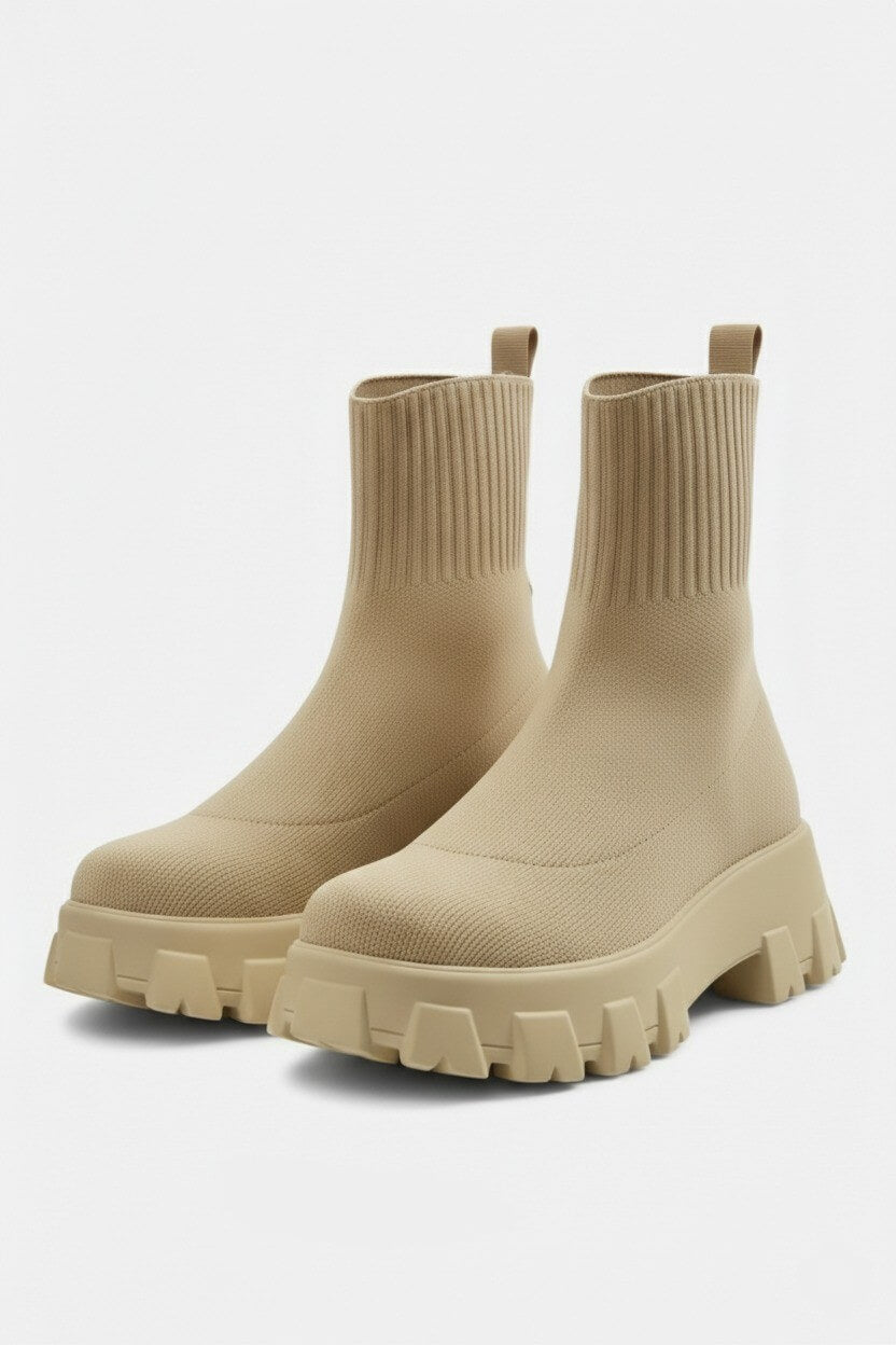 Bespoke Chunky Sole Pull On Ankle Boots For Women | Virella