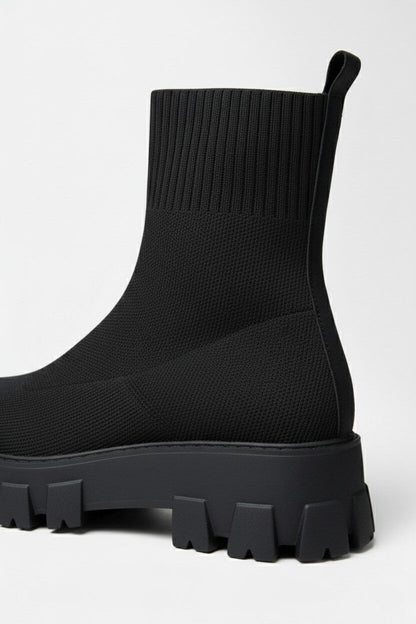 Bespoke Chunky Sole Pull On Ankle Boots For Women | Virella