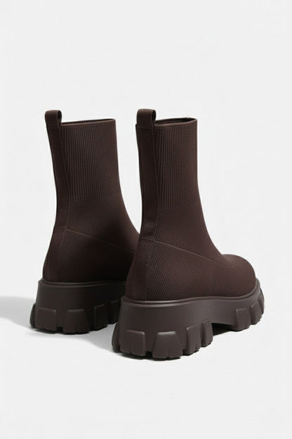 Bespoke Chunky Sole Pull On Ankle Boots For Women | Virella