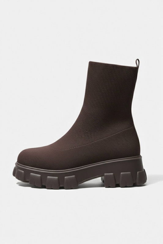 Bespoke Chunky Sole Pull On Ankle Boots For Women | Virella